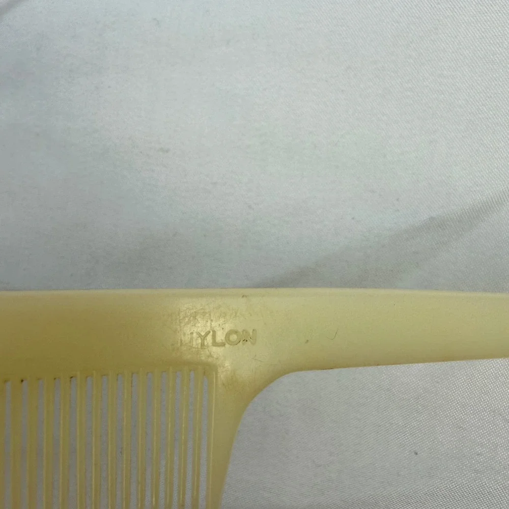 Stanley Home Products Vintage Rat Tail Comb Cream Nylon Hair Styling Tool 8.25